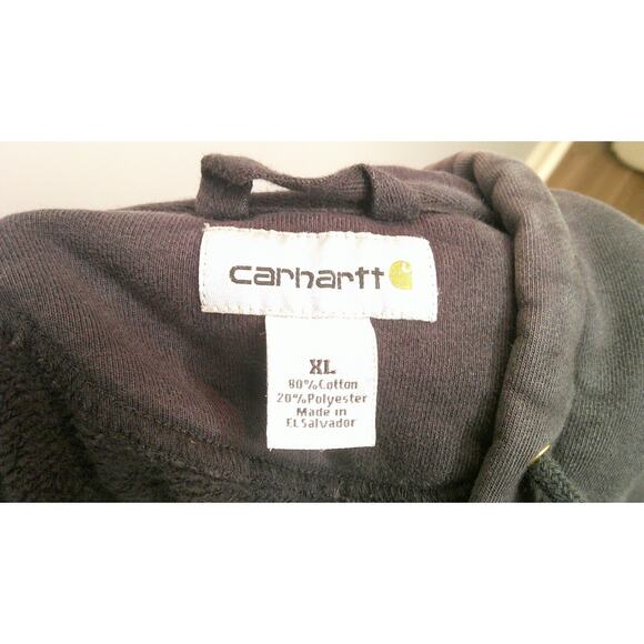 Carhartt Men’s XL Full Zip Hoodie – Dark Gray – Heavyweight Workwear - Picture 6 of 6